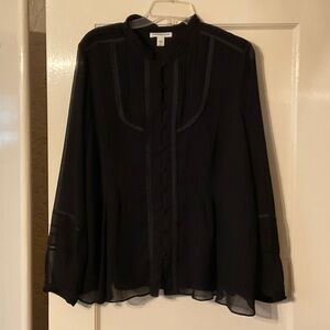 Coldwater Creek Black Blouse